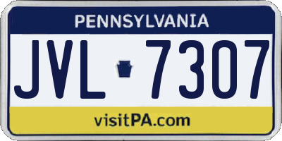 PA license plate JVL7307