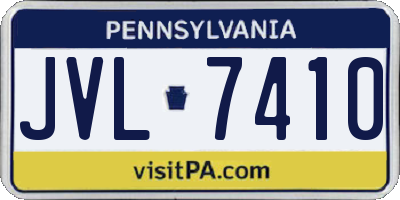 PA license plate JVL7410