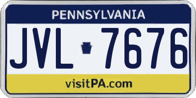 PA license plate JVL7676
