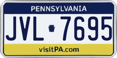 PA license plate JVL7695