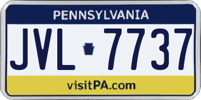 PA license plate JVL7737