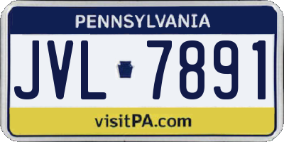 PA license plate JVL7891