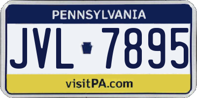 PA license plate JVL7895