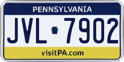 PA license plate JVL7902