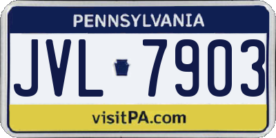 PA license plate JVL7903