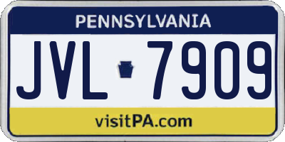 PA license plate JVL7909