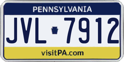 PA license plate JVL7912