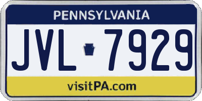 PA license plate JVL7929