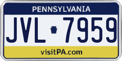 PA license plate JVL7959