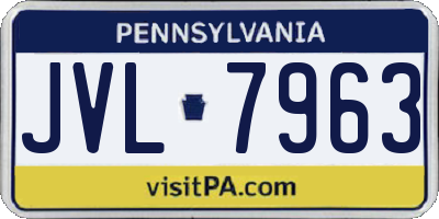 PA license plate JVL7963