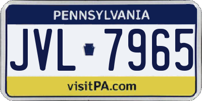 PA license plate JVL7965