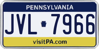 PA license plate JVL7966