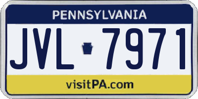 PA license plate JVL7971