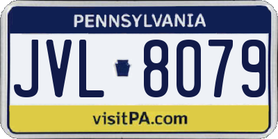 PA license plate JVL8079