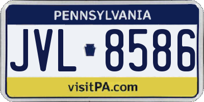 PA license plate JVL8586