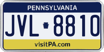 PA license plate JVL8810