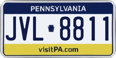 PA license plate JVL8811