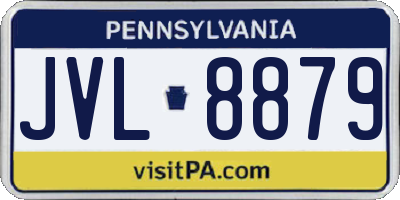 PA license plate JVL8879