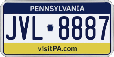 PA license plate JVL8887