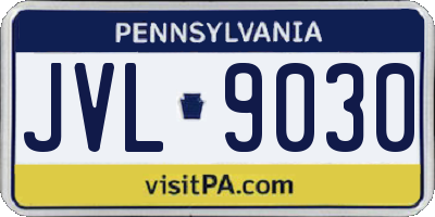 PA license plate JVL9030