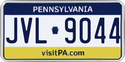 PA license plate JVL9044
