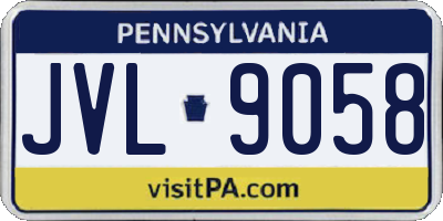 PA license plate JVL9058