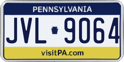 PA license plate JVL9064