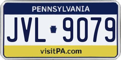 PA license plate JVL9079