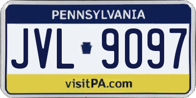 PA license plate JVL9097