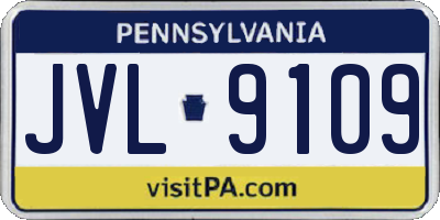PA license plate JVL9109