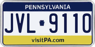 PA license plate JVL9110
