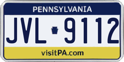 PA license plate JVL9112