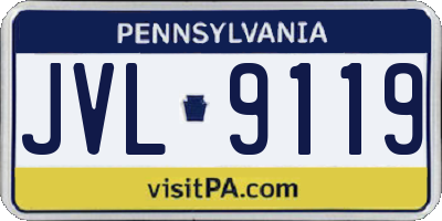 PA license plate JVL9119