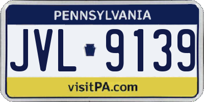 PA license plate JVL9139