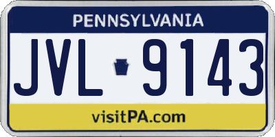 PA license plate JVL9143