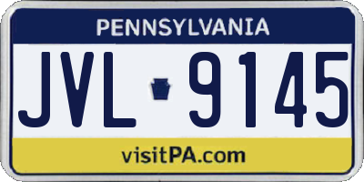 PA license plate JVL9145