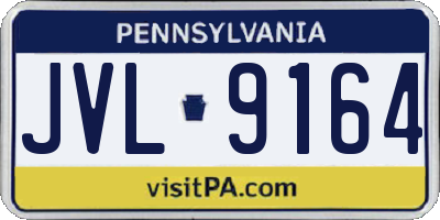 PA license plate JVL9164