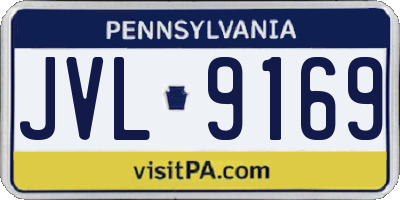 PA license plate JVL9169