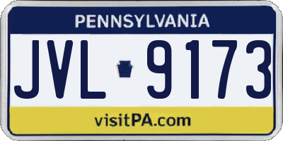 PA license plate JVL9173
