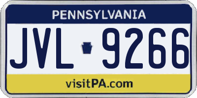 PA license plate JVL9266