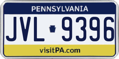 PA license plate JVL9396