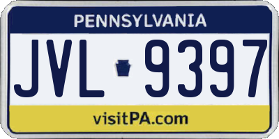 PA license plate JVL9397