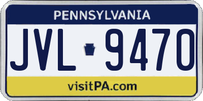 PA license plate JVL9470