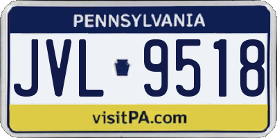 PA license plate JVL9518