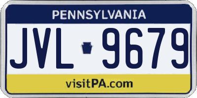 PA license plate JVL9679