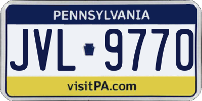 PA license plate JVL9770