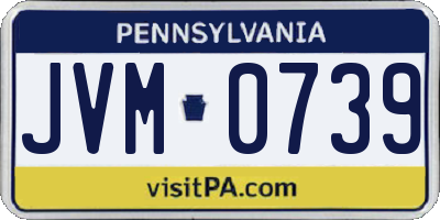 PA license plate JVM0739