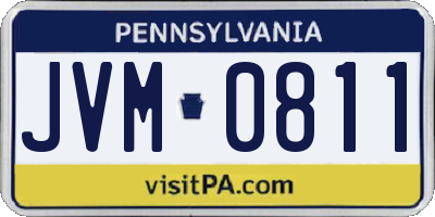 PA license plate JVM0811