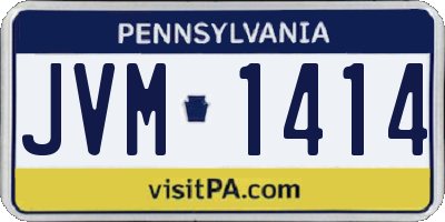 PA license plate JVM1414