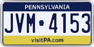 PA license plate JVM4153